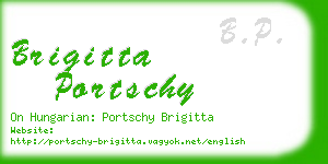 brigitta portschy business card